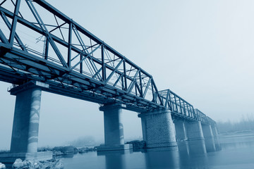 Sticker - An old steel frame bridge