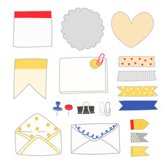 Poster - Colorful stationery supplies collection