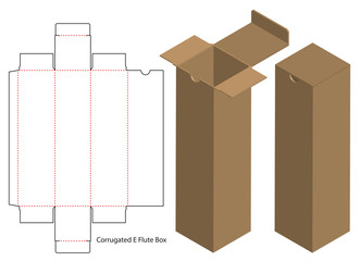 Box packaging die cut template design. 3d mock-up