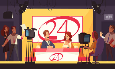 Sticker - News TV Channel Illustration 