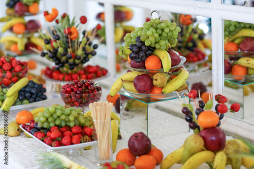 Fresh Fruits Buffet At A Wedding Reception Buy This Stock Photo