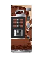 Wall Mural - coffee vending machine realistic icon