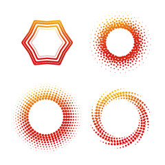 Sticker - Round colorful shape. Vector banner icon set. Eps10 frames