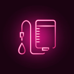 Wall Mural - dropper neon icon. Elements of antiaging set. Simple icon for websites, web design, mobile app, info graphics