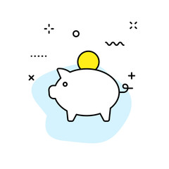 Wall Mural - e-commerce and shopping web icons in line style. mobile shop, digital marketing, bank card, gifts. v