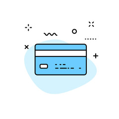 Wall Mural - e-commerce and shopping web icons in line style. mobile shop, digital marketing, bank card, gifts. v