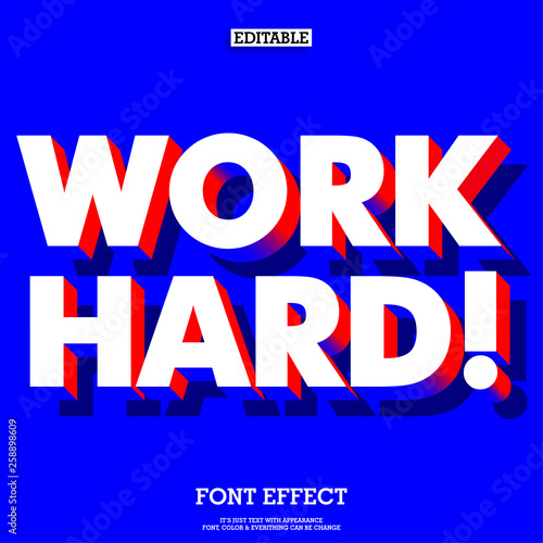 Fotografía modern and futuristic 3d trendy type, extrude font effect with shadow, simple an