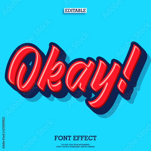 Fotomural simple bold brush script font, with 3d extrude and highlight, youth design style