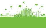 Green ecology City environmentally friendly 