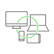 Cross platform devices concept illustration. Crossplatform development symbol.