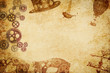 steampunk meshup paper background