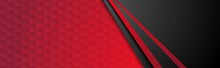 Red And Black Abstract Corporate Banner Design