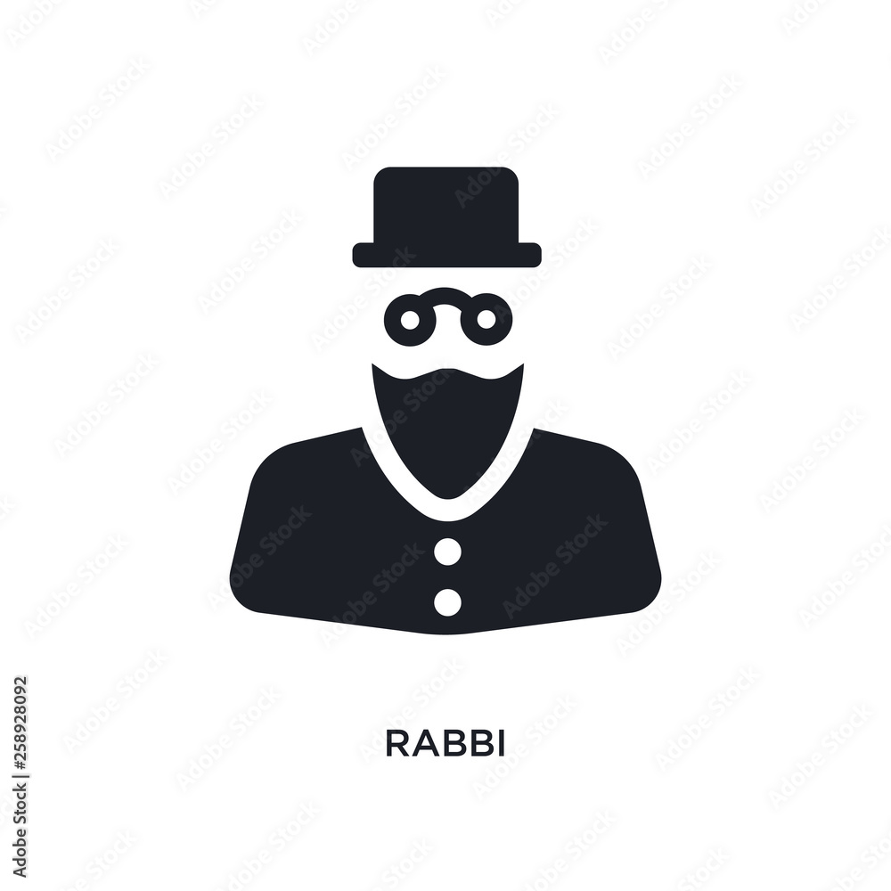 Simple Rabbi Icons Image vectorielle Stock black rabbi isolated vector icon. simple ...