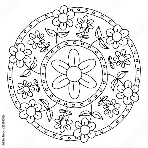 Mandala – Blumen – kaufen Sie diese Vektorgrafik und finden Sie