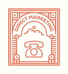 Wall Mural - DIRECT MARKETING ICON CONCEPT