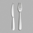 knife fork isolated on white background. Vector illustration.