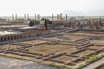 Wall Mural - Walls of the ancient capital of Persia. Persepolis is the capital of the Achaemenid kingdom. sight of Iran. Ancient Persia. Bas-relief on the walls of old buildings.