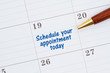 © Karen Roach - Scheduling your appointment today on a monthly calendar