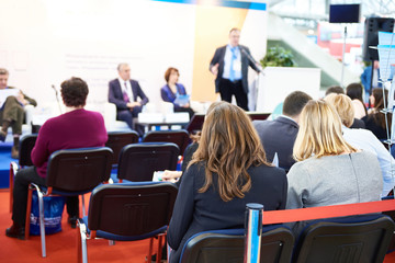 People on training lecture at business conference