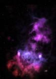 Fototapeta Na sufit - Being shone nebula and star field. 3D rendering