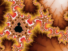 Orange And Red Mandelbrot Fractal Formula, Digital Artwork For Creative Graphic Design