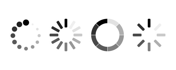Wall Mural - set of loading icons. load. load bar icons