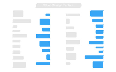 Wall Mural - set of messages bubbles in flat design. chat icons. messages phone template