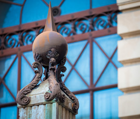 Wall Mural - Ornate street light in Naples Italy