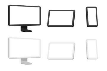 Minimalistic Devices - Desktop, Tablet and Phone