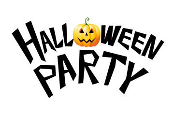 Wall Mural - halloween party - typographical concept