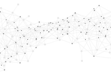 Wall Mural - abstract plexus futuristic network connection technology. white background. vector illustration