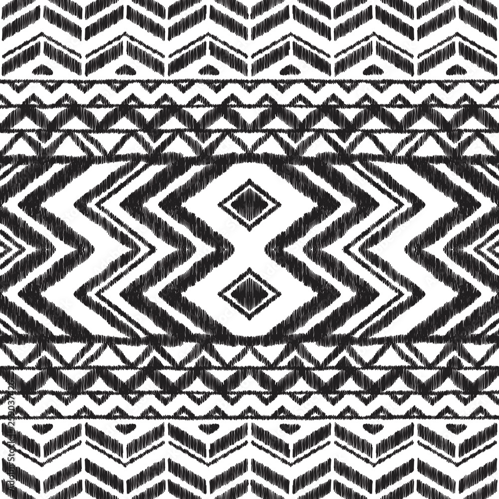 Abstract background. Black and white Ikat seamless pattern in navajo, cherokee, indian, mexican style. Tribal vector illustration for textile, wallpaper, card or wrapping paper. Stock Vector | Adobe Stock abstract-background-black-and-white-ikat-seamless-pattern-in-navajo-cherokee-indian-mexican-style-tribal-vector-illustration-for-textile-wallpaper-card-or-wrapping-paper-stock-vector-adobe-stock