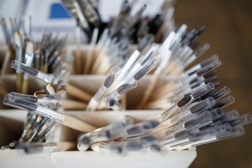 A lot of new paintbrushes