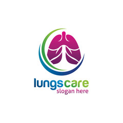 Wall Mural - lungs logo icon design