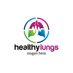 Wall Mural - lungs logo icon design