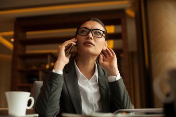 businesswoman working at office place