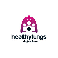 Wall Mural - lungs logo icon design