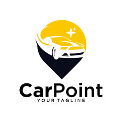 Wall Mural - car point logo design template