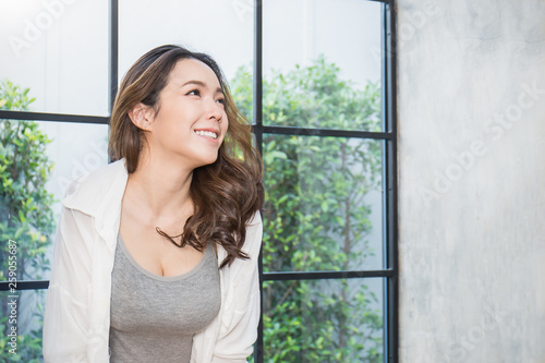Portrait Of Young Beautiful Asian Sexy Woman Relax Near The Window Smile Happy Asian Girl Portrait Of Young Beautiful Asian Sexy Woman Relax Near The Window Smile Happy Asian Girl