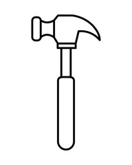 Wall Mural - hammer tool isolated icon