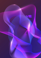 Wall Mural - abstract shiny wavy background on modern gradient