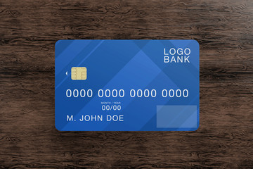 Wall Mural - Mock up of a credit card