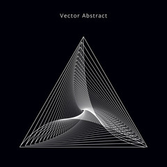 Wall Mural - abstract futuristic monochrome illustration. modern minimalistic triangular graphic element. eps8 ve