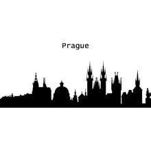 Prague Art Design Concept. Flat Vector Illustration.