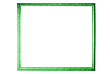 Beautiful Green Frame Isolated On White Background