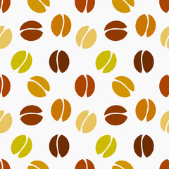 Wall Mural - coffee beans seamless pattern.