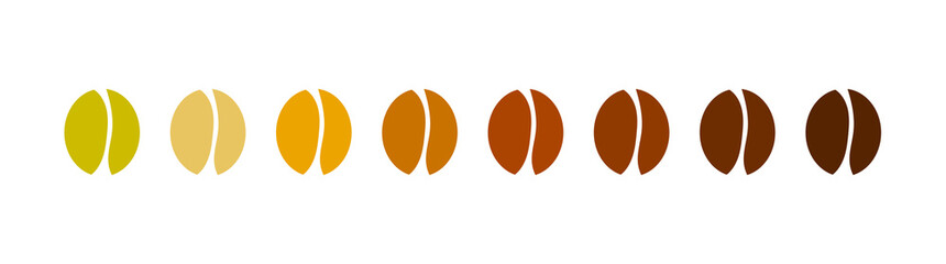 Wall Mural - coffee bean icons collection.