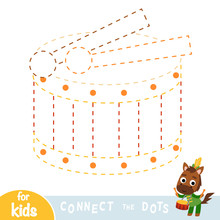 Connect The Dots, Game For Children, Drum