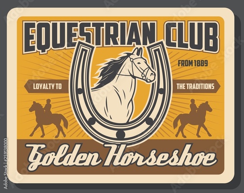 Fotografía Equestrian club, jockey polo horse riding sport