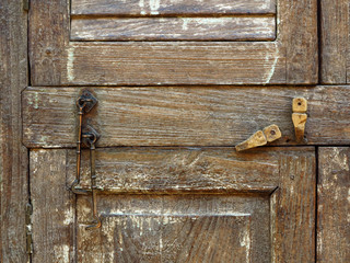 Wall Mural - closeup hook of ancient window